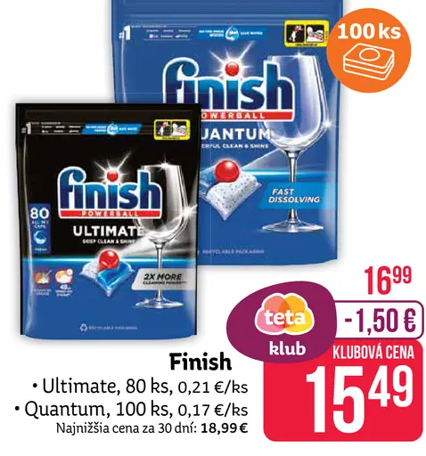 Finish tablety do umývačky Ultimate