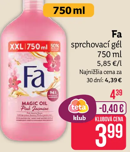 Fa sprchovací gél Magic Oil