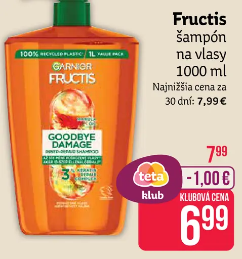 Fructis šampón na vlasy Goodbye Damage