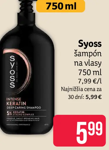 Syoss šampón Keratin pre lámavé vlasy