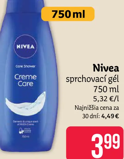 Nivea Creme Care ošetrujúci sprchovací gél