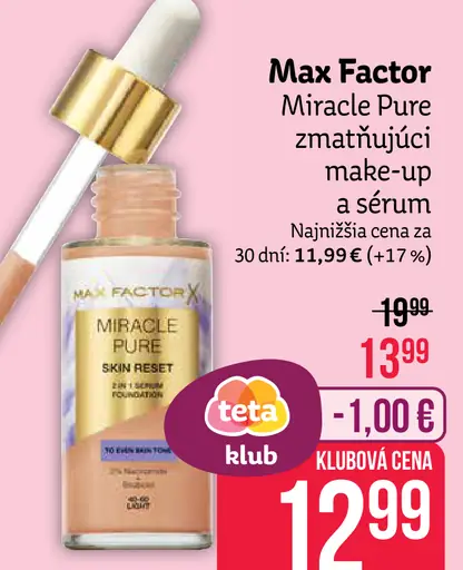 Max Factor make-up sérum Miracle Pure