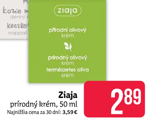 Ziaja prírodný krém