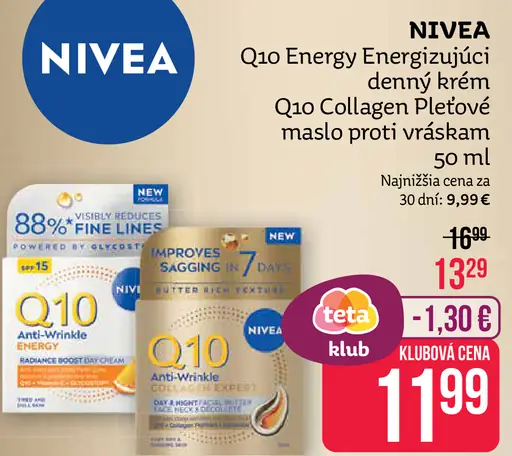 Nivea Q10 Energy energizujúci denný krém
