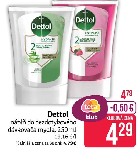 Dettol Tekuté mydlo náplň do bezdotykového dávkovača