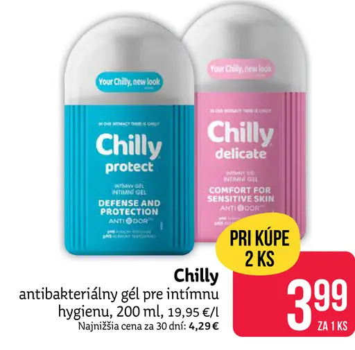 Chilly antibakteriálny gél pre intímnu hygienu
