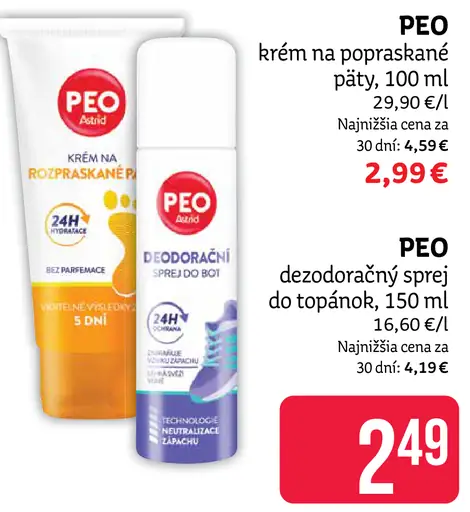 PEO krém na popraskané päty