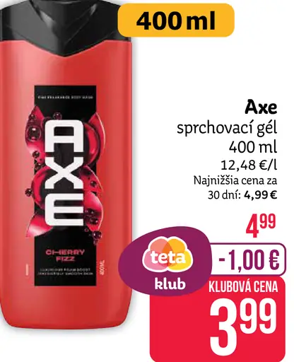Axe sprchovací gél