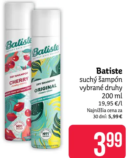 Batiste suchý šampón