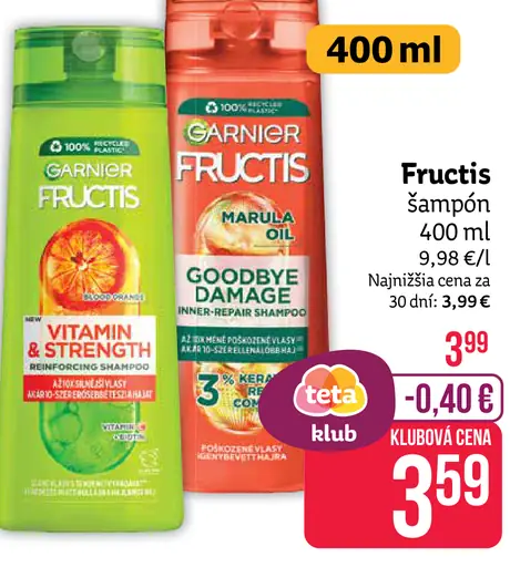 Garnier Fructis Vitamin & Strength Posilňujúci šampón