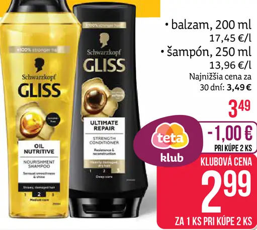 Schwarzkopf Gliss šampón