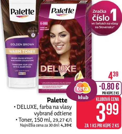 Palette DELUXE farba na vlasy