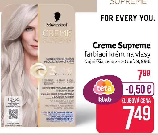 Schwarzkopf Creme Supreme farbiaci krém na vlasy