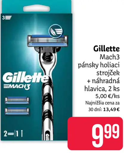 Gillette Mach3 holiaci strojček s náhradnými hlavicami