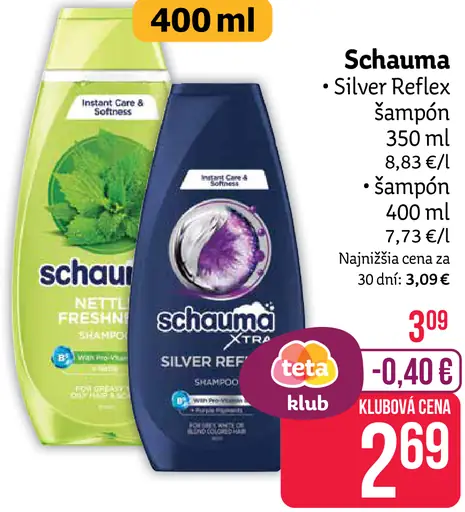 Schauma Silver Reflex šampón a Repair & Care balzam na vlasy