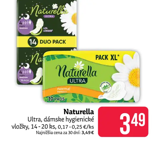 Naturalla Ultra dámske hygienické vložky
