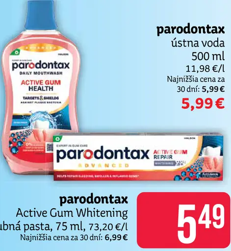 Parodontax Active Gum Whitening zubná pasta