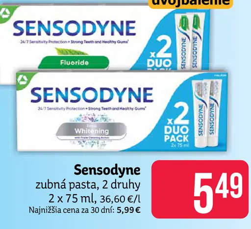 Sensodyne Zubná Pasta Extra Whitening