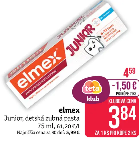 Elmex Junior detská zubná pasta