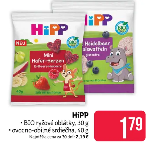 HiPP BIO ovocné oblátky