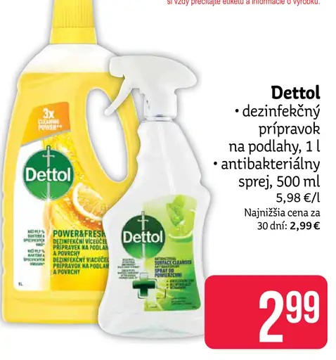 Dettol dezinfekčný prípravok na podlahy antibakteriálny sprej