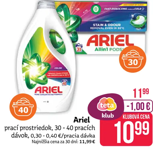 Ariel prací prostriedok