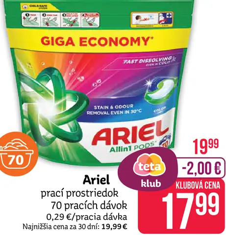 Ariel prací prostriedok, 80 pracích dávok