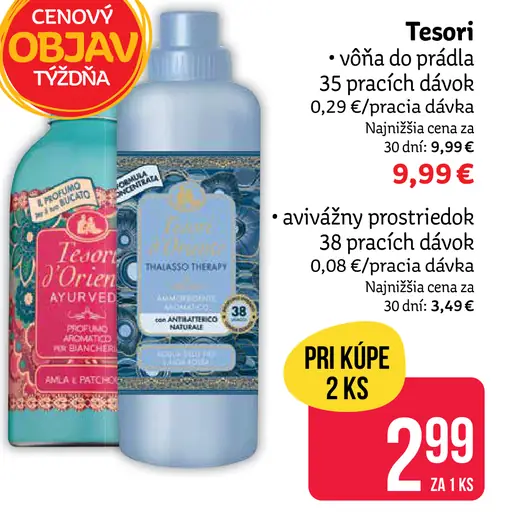 Tesori vôňa do prádla 35 pracích dávok