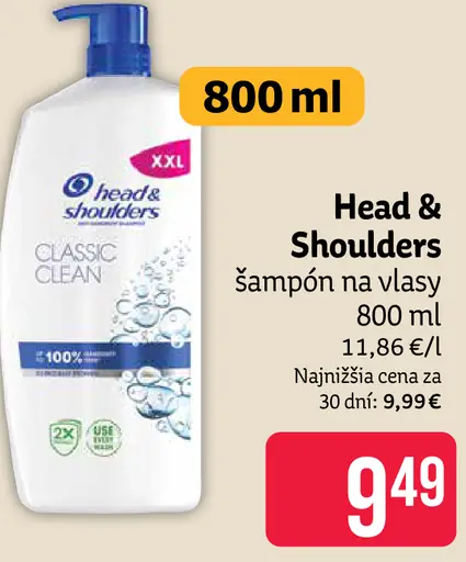 Head & Shoulders Classic Clean šampón na vlasy