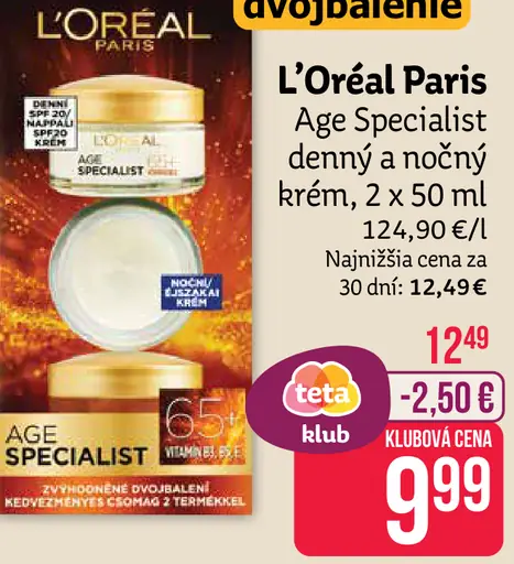 L'Oréal Paris Age Specialist 55 +, nočný krém