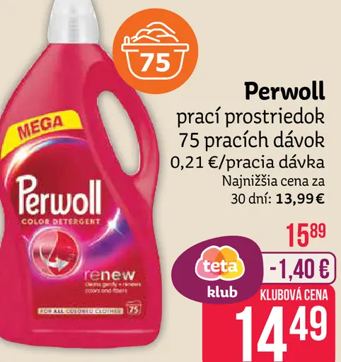 Perwoll prací prostriedok, 75 pracích dávok