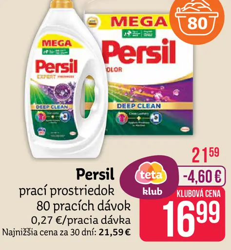Persil prací prostriedok, 29 – 44 pracích dávok