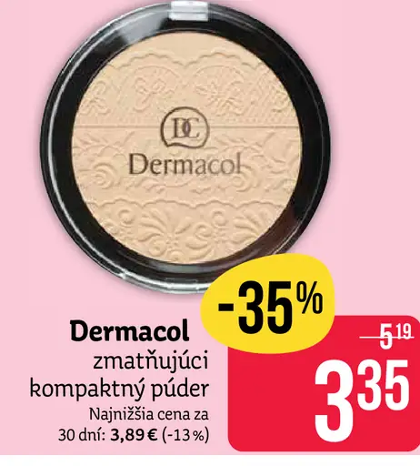 Dermacol zmatňujúci kompaktný púder