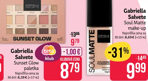 Gabriella Salvete Sunset Glow očných tieňov