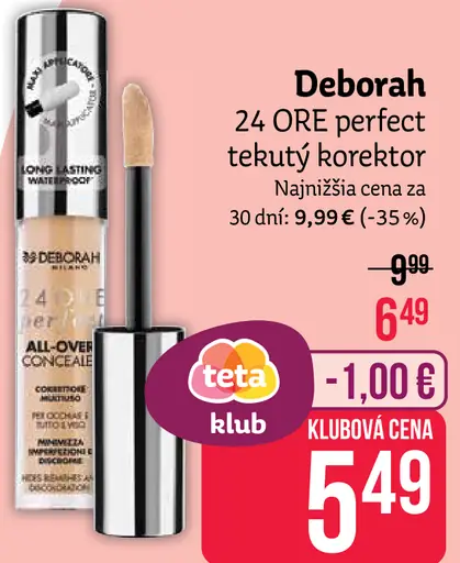 Deborah 24 ORE perfect tekutý korektor