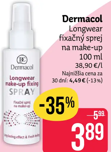 Dermacol Longwear fixačný sprej na make-up