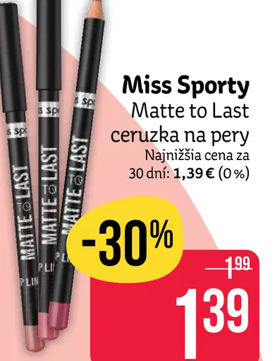 Miss Sporty Matte to Last ceruzka na pery
