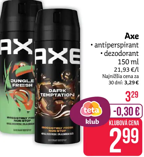 Axe antiperspirant dezodorant