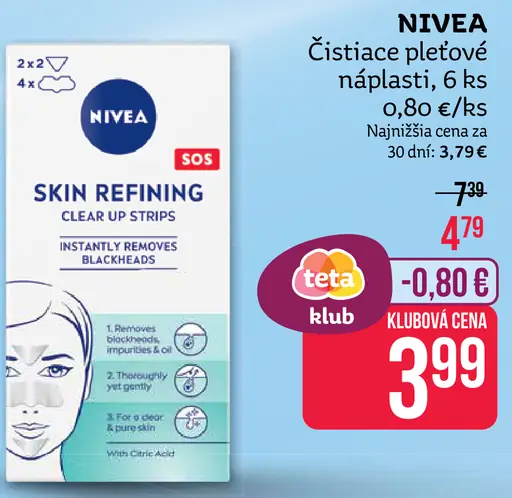 Nivea čistiace náplasti na pleť