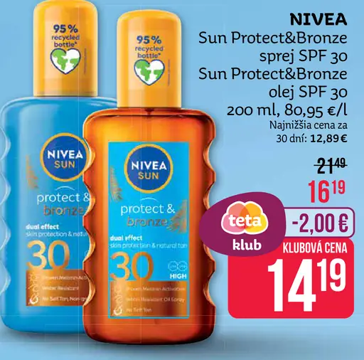 Nivea Sun Protect & Bronze Sun Protect&Bronze olej SPF 30