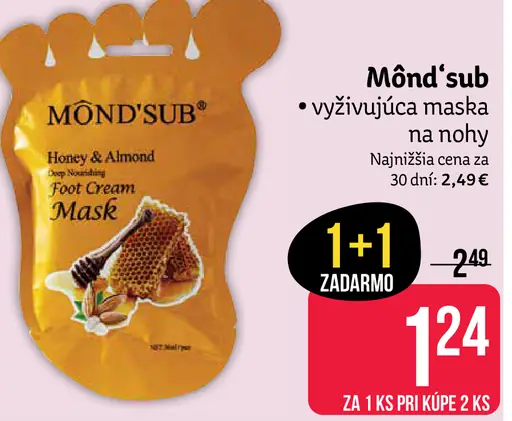 MŌND'SUB výživujúca maska na nohy