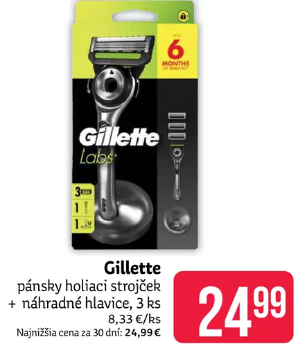 Gillette pánsky holiaci strojček + náhradné hlavice