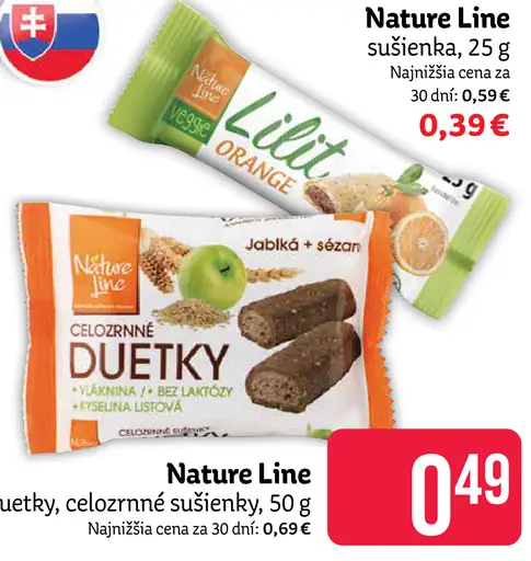 Nature Line Duetky celozrnné sušienky
