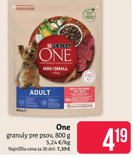 Purina One Adult granuly pre psov