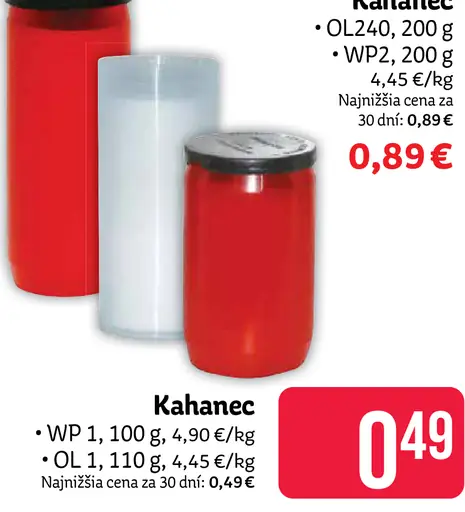 Kahanec sviečka