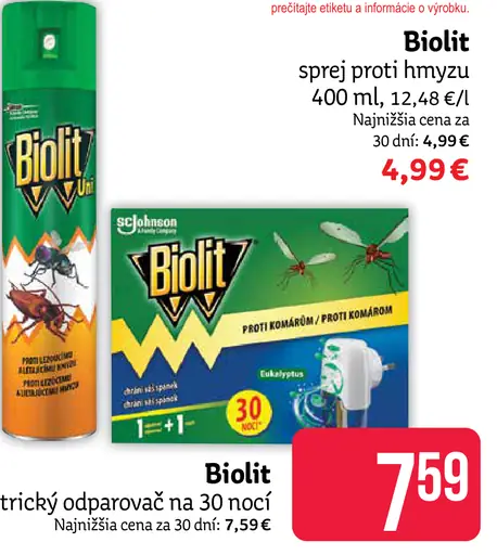 Biolit sprej proti hmyzu