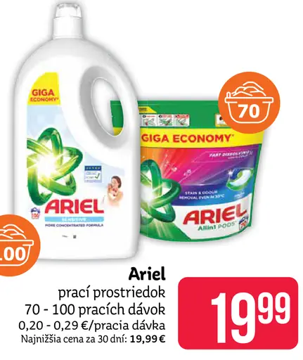 Ariel prací prostriedok