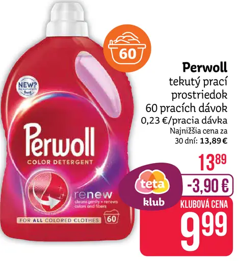 Perwoll tekutý prací prostriedok 60 pracích dávok