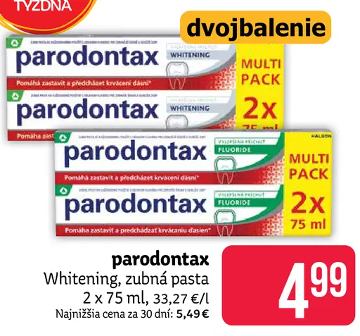 Parodontax Whitening zubná pasta