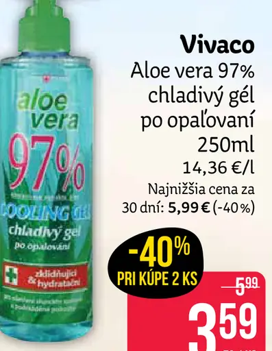 Vivaco Aloe vera 97 % chladivý gél po opaľovaní